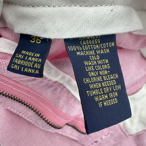 Polo Ralph Lauren Preppy Pink Shorts Mens 36 Stretch Classic Fit Cotton Golf - Picture 8 of 10